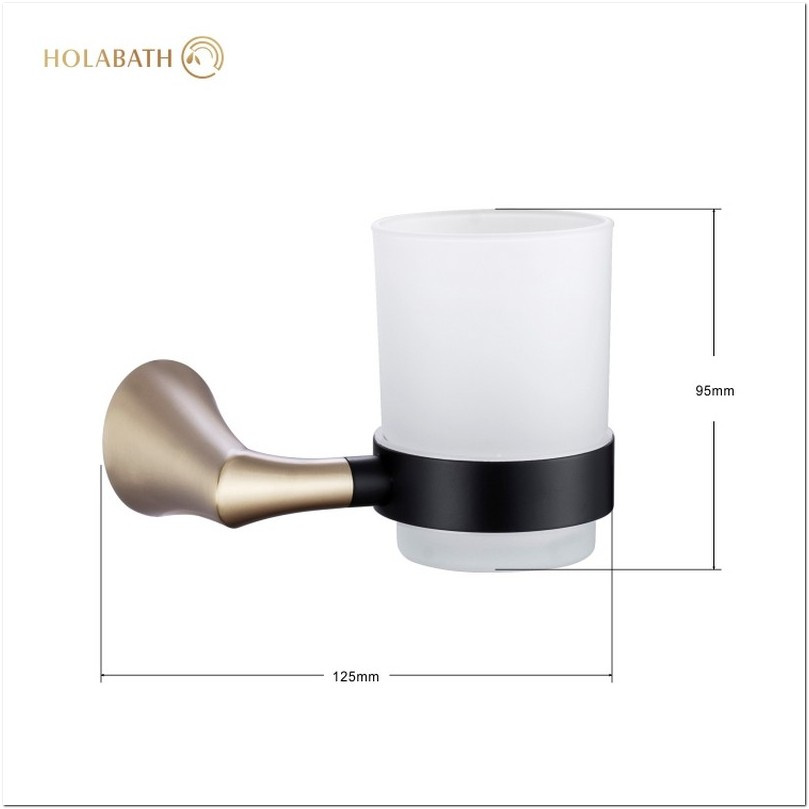 Stainless Steel Toothbrush Cup Tumbler Holder Combo Textured Surface Grip Design