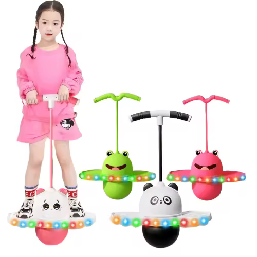 New Product Children Balance Exercise Toy Light Up Panda Jump Ball Kindergarten Fitness And Sports Equipment High Bounce Ball