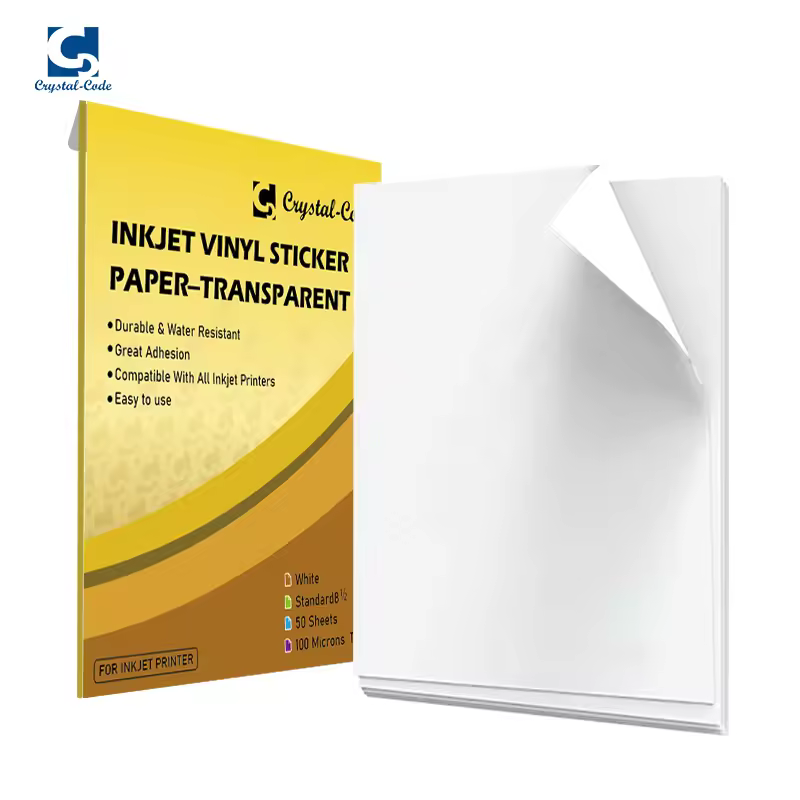 Wholesale Clear Vinyl Sheet A4 A3 Sizes Inkjet Printable Waterproof For Custom Sticker Paper For False Eyelashes Perfume Printer