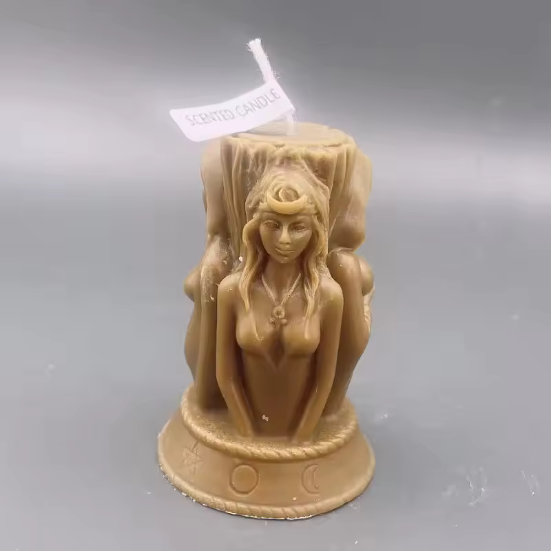 Bulk Order Stock Vegan Sculpture Craft Soy Wax Scented Candles For Home Decoration