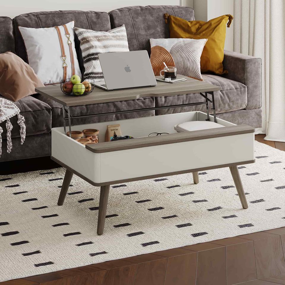 U.S. Dropshipping Coffee Table, Designer Coffee Table with Lift Top and Storage, Modern Living Room Furniture on Sale