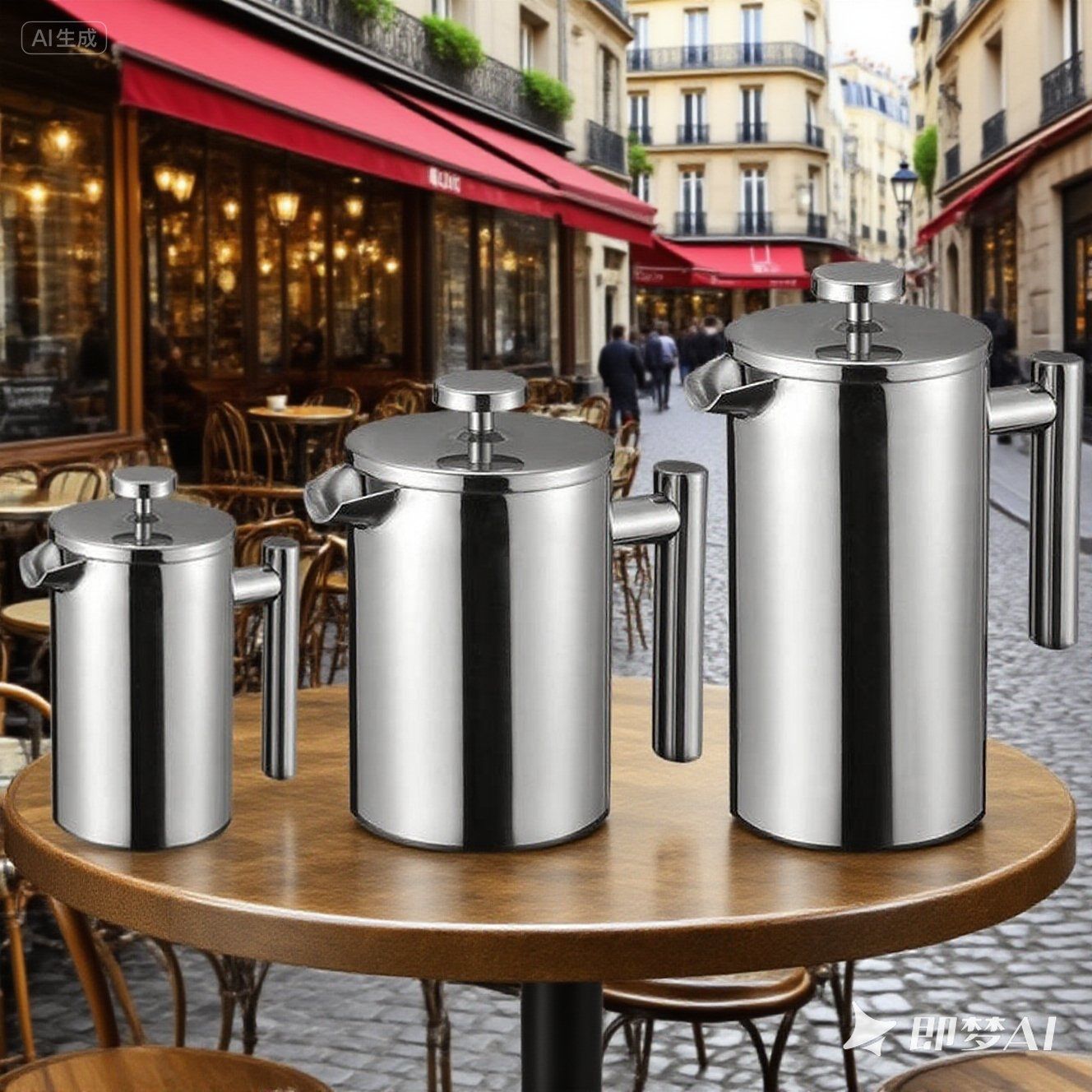 Factory Heat-Resistant Stainless Steel Portable Manual French Press Cafetiere Coffee Plunger Maker for Home & Camping