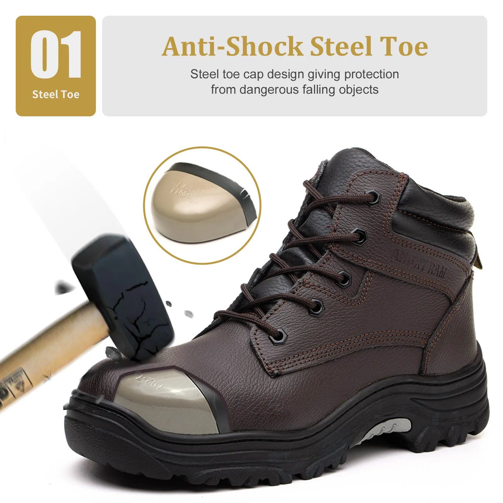 CE Certified Foot Wears Unisex Women's Work Shoes with Steel Toe Cap Industrial Four Seasons Boots OEM ODM