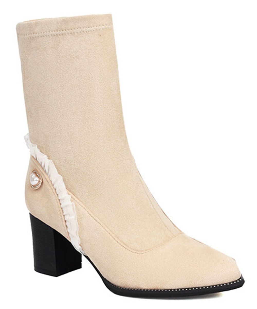 2024 Fashion Autumn Women Ankle Boots Leather Black Female High Heels Shoes Ultra High Platform Heels Round Toe Lady Shoe