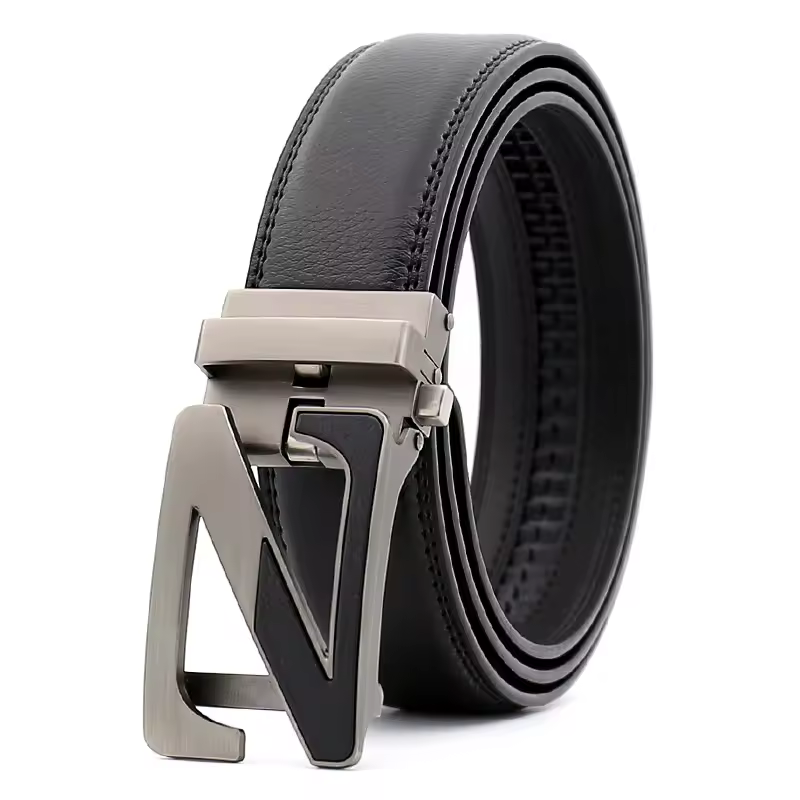 Wholesale Genuine Leather Sliding Belts For Men With Z Automatic Buckle