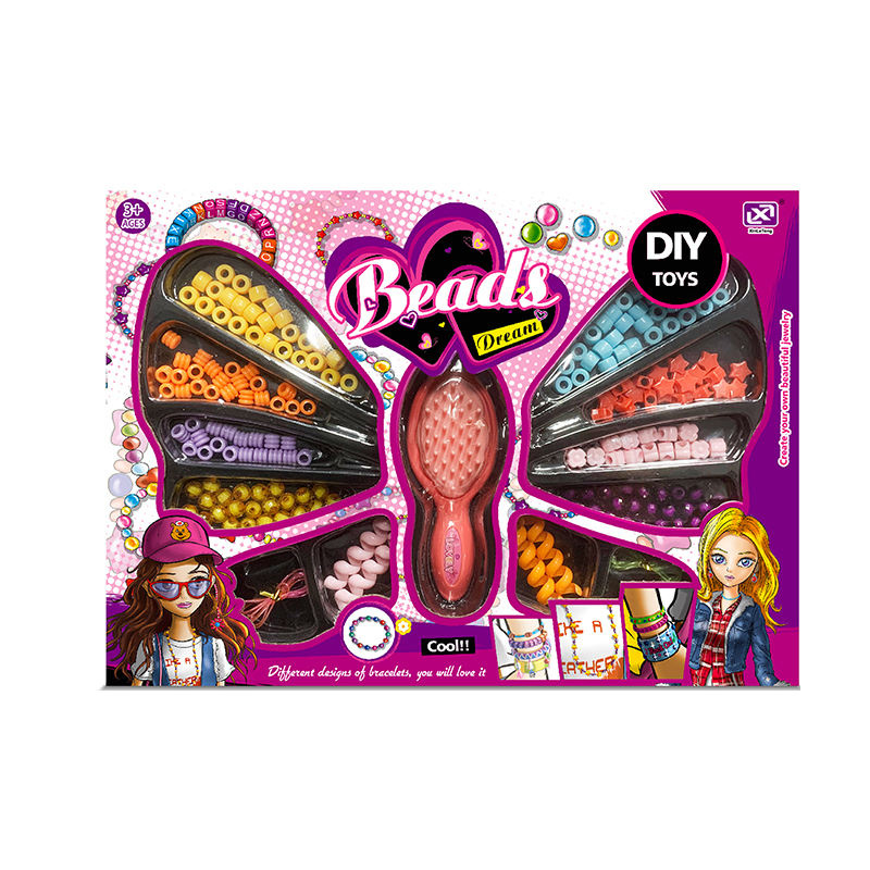 Zhiqu Educational Beauty Set Dly Bracelet Bead Kit for Girls Kids Gifts-Hair Making Jewelry Making with Bead Toys