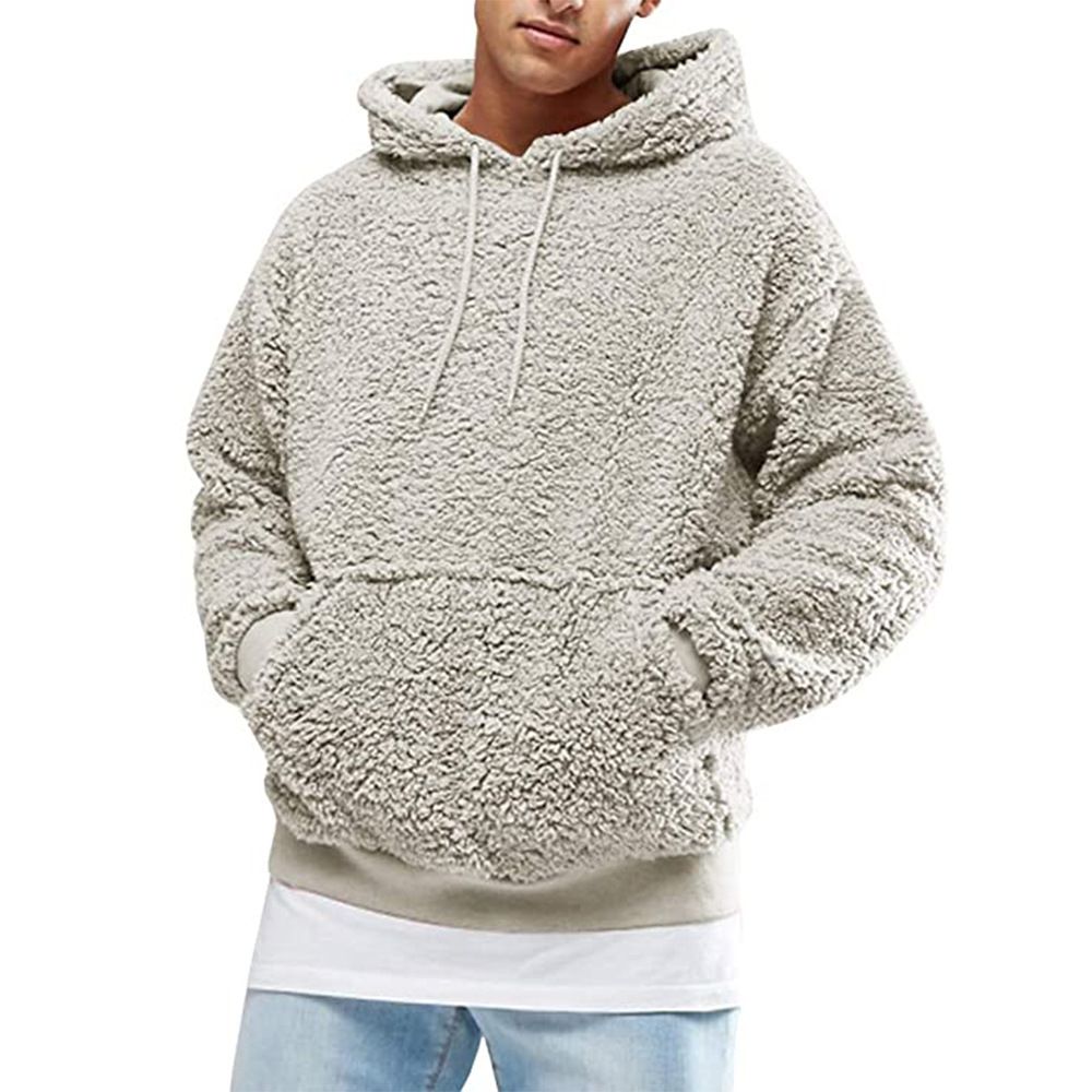 Unisex Winter Fleece-Lined Hooded Sweatshirt