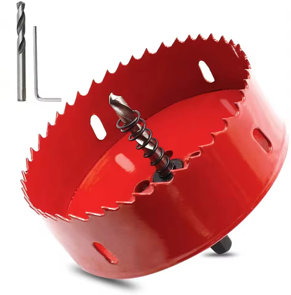 Hole Saw Bi-metal Saw Drilling Tool With Twist Drill Bit & L Hex Wrench For Cornhole Boards Wood Plasterboard Plywood Plastic