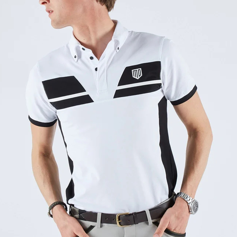 High Quality Quick Dry Color Skin-Friendly Color Matchwork Competition Racing Men's Riding Polo Shirts