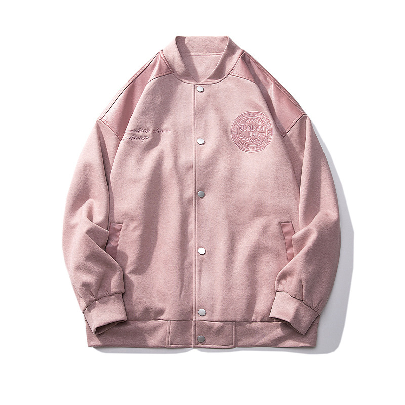 Suede Splicing Design Jacket Men's Coat Spring and Autumn New Korean Casual Jacket Baseball Jacket