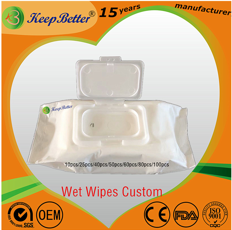 China Manufacturer 80PCS 75% Alcohol Portable Cleaning Wet Wipes