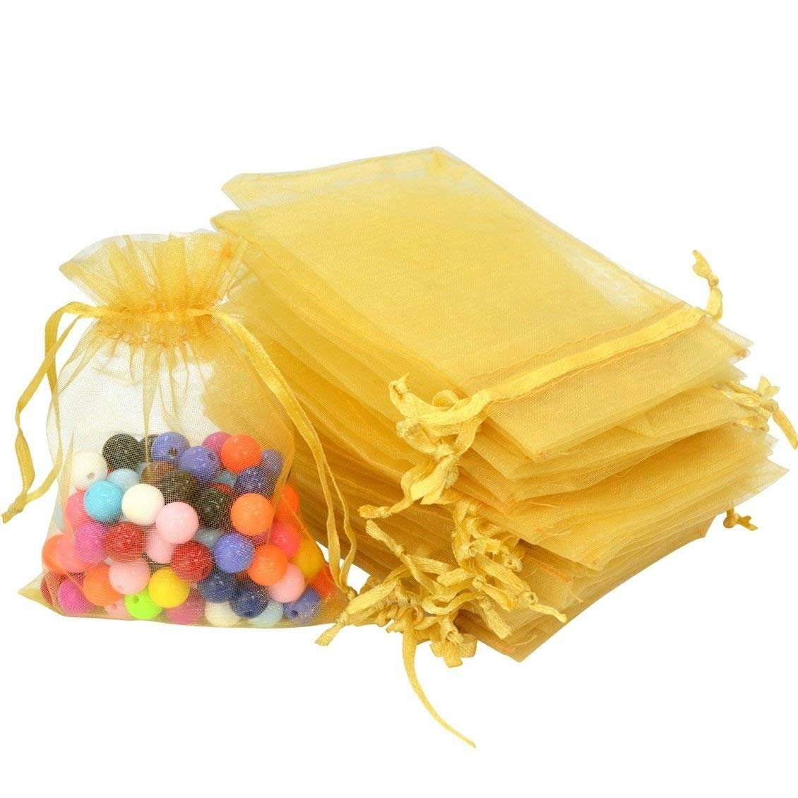 China High-Quality Wedding Favor Organza Gift Bag with Satin Ribbon