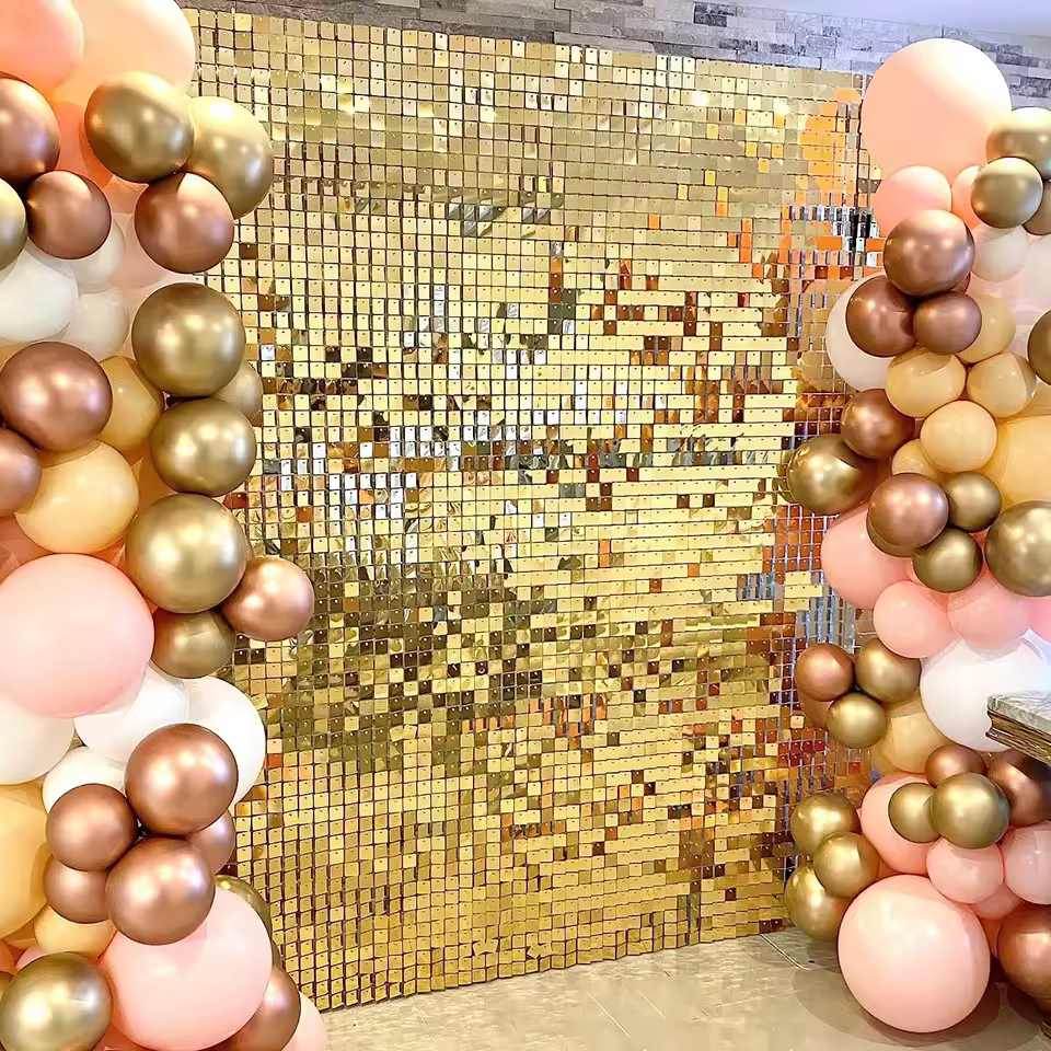 Premium Live Sequin Shimmer Panel Modern Style Event Wall Decor For Wedding Bridal Birthday Party & Photography Backdrop