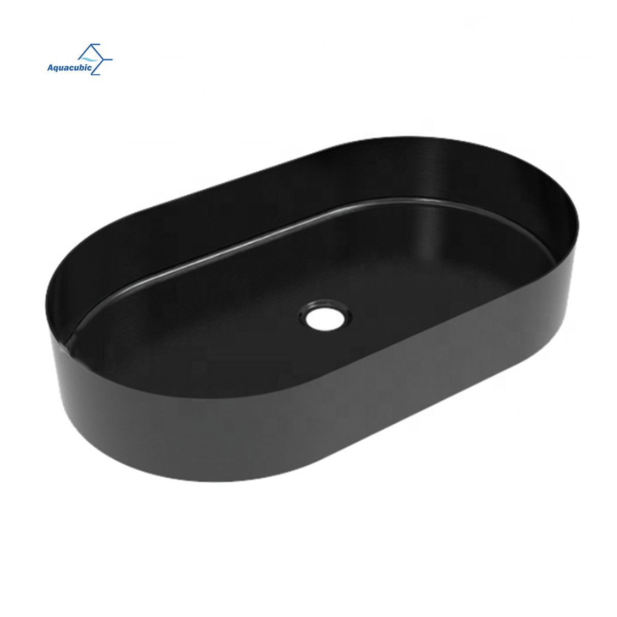 China Factory Bathroom Design Brushed Black Handmade Stainless Steel Countertop Basin Sink