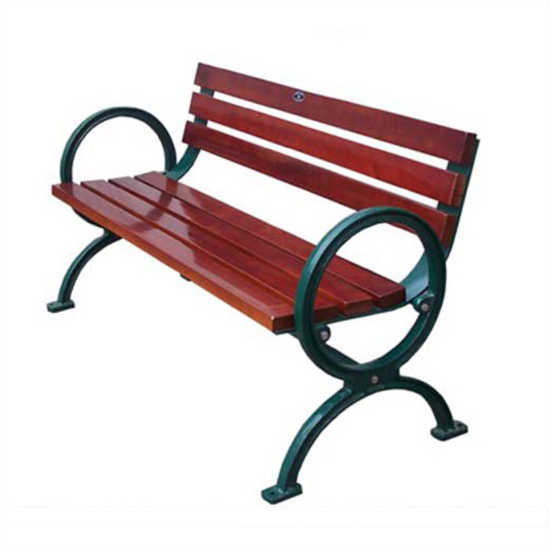 Outdoor Furniture Outside Park Garden Cast Iron Leg Wooden Bench Seat