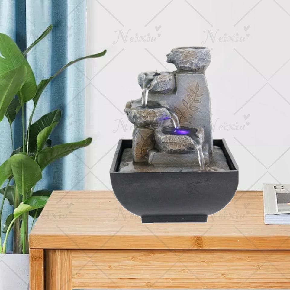 Cheap Resin Table Fountains Decorated Crystal Ball Humidifiers Home Indoor Decor for Living Rooms Manufactured Home Decor