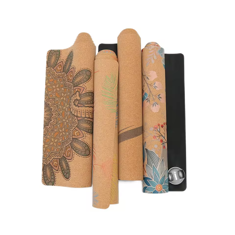 Wholesale Cork Yoga Mat Private Label Printed Yoga Matt 5mm Eco Friendly