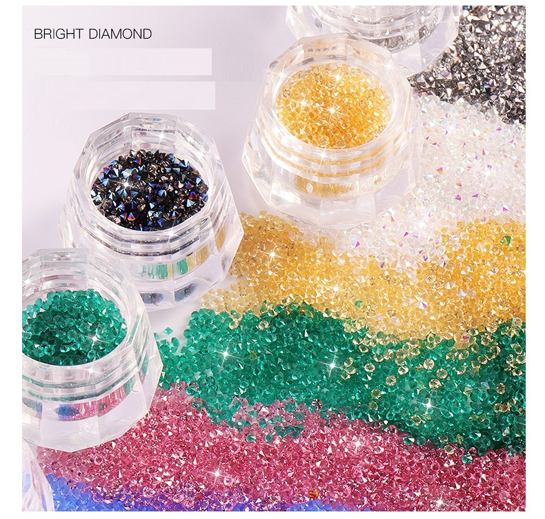 Hot Selling 4000mini Super Small 1.2mm Sparkling Microdiamonds Nails Glass Rhinestones Nailaccessories