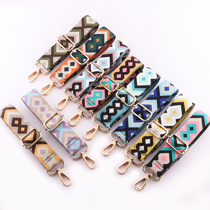 Handbag Accessories High Quality Colorful Retro Nylon Bag Strap for Women
