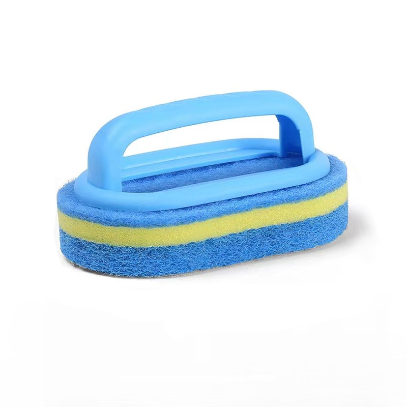 Esun Handles Sponge Brush Blue Soft Magic Sponge Eraser Cleaning Bathtub Ceramic Tile Cleaner Kitchen Tool
