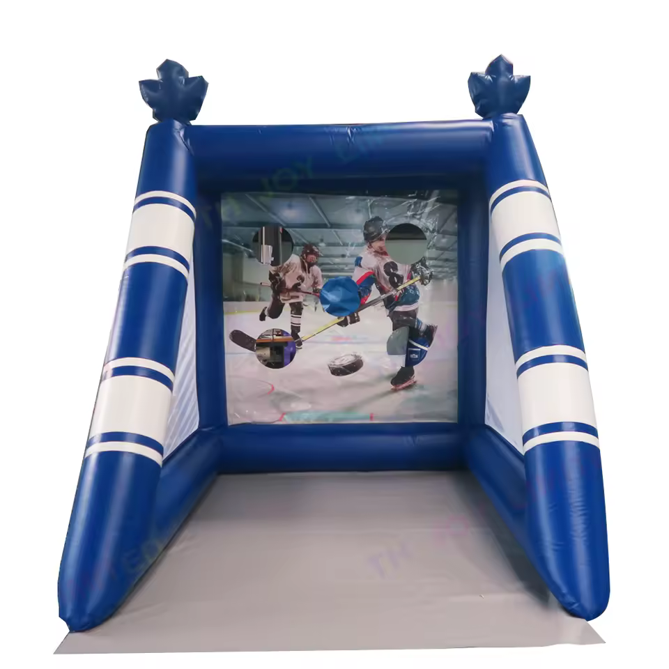 Commercial Inflatable Hockey Shoot Goal Unisex Portable With Blower Fast Shipping 1-year Warranty Parks Carnival Sport Game Sale