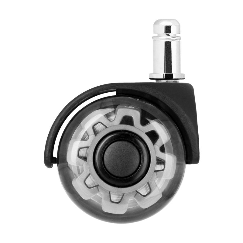 2-inch Sliver Color Transparent PU Furniture Office Chair Wheel Casters OEM & ODM Acceptable