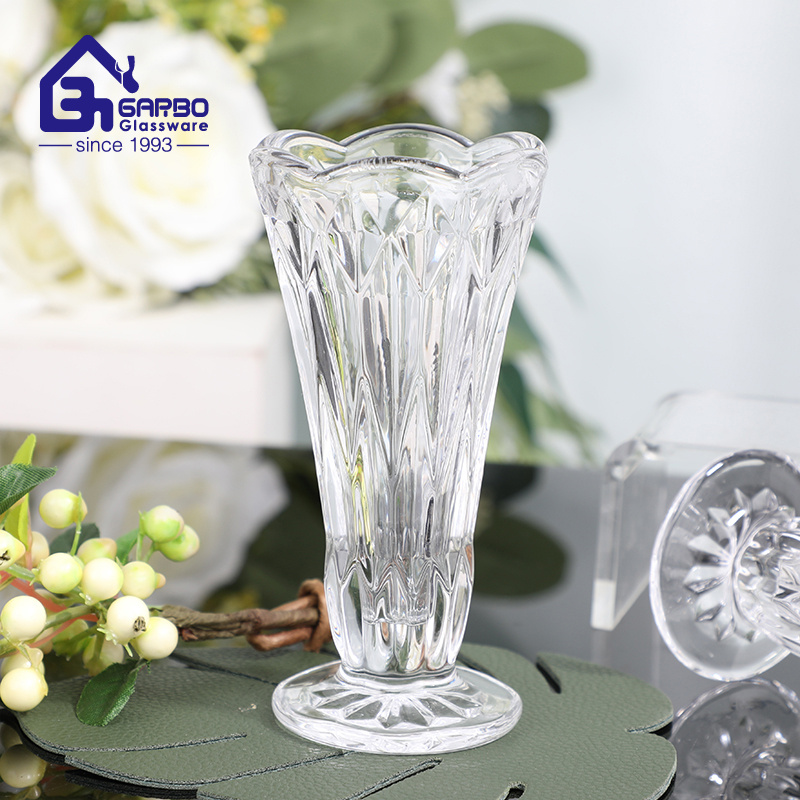 Small Centerpiece Machine-Made Nordic Glass Vase Hydroponic Clear Cheap Glass Flower Vase for Living Room Home Decor