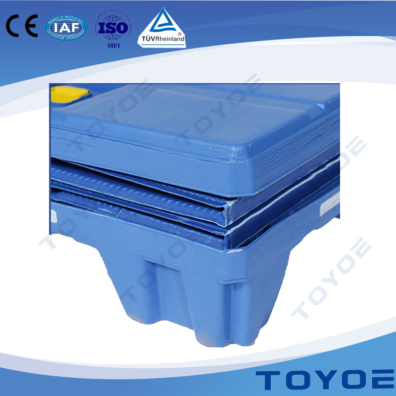 Blue Pallet Storage Box Plastic Bin Plastic Box with Locking Devices for Heavy-Duty Rubber Storage and Transportation