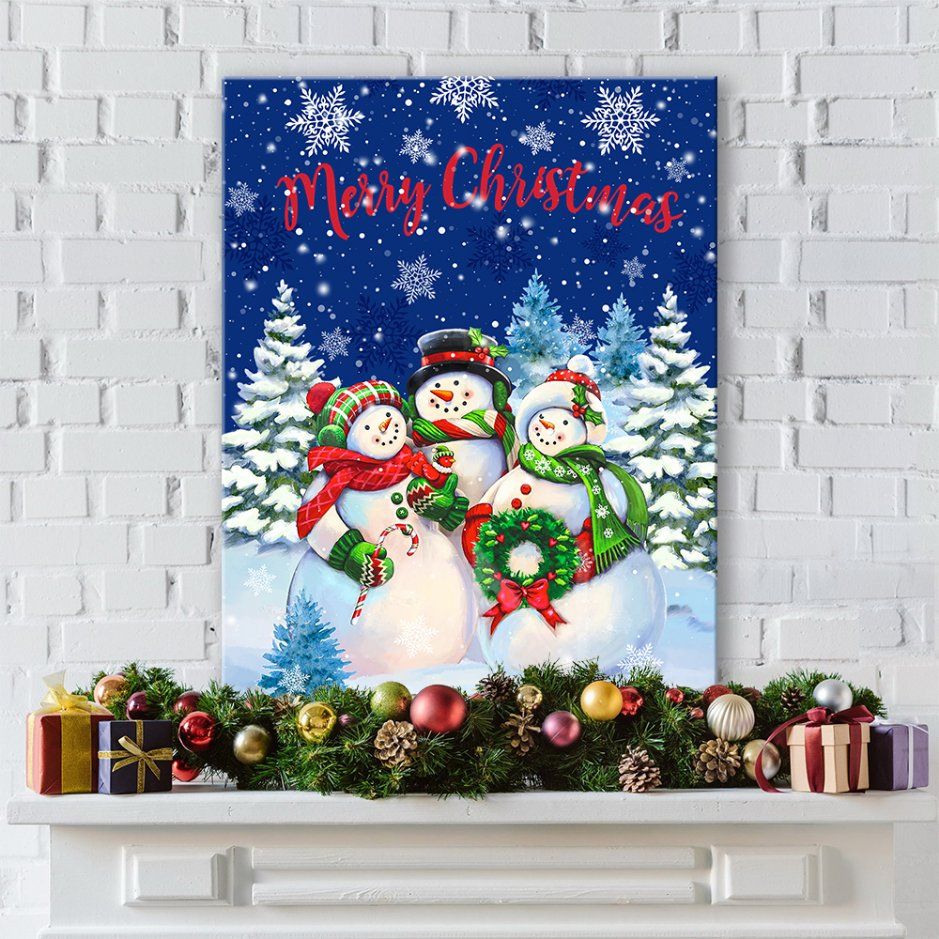 Wholesale Christmas LED Light up Customizable Canvas Prints Wall Art