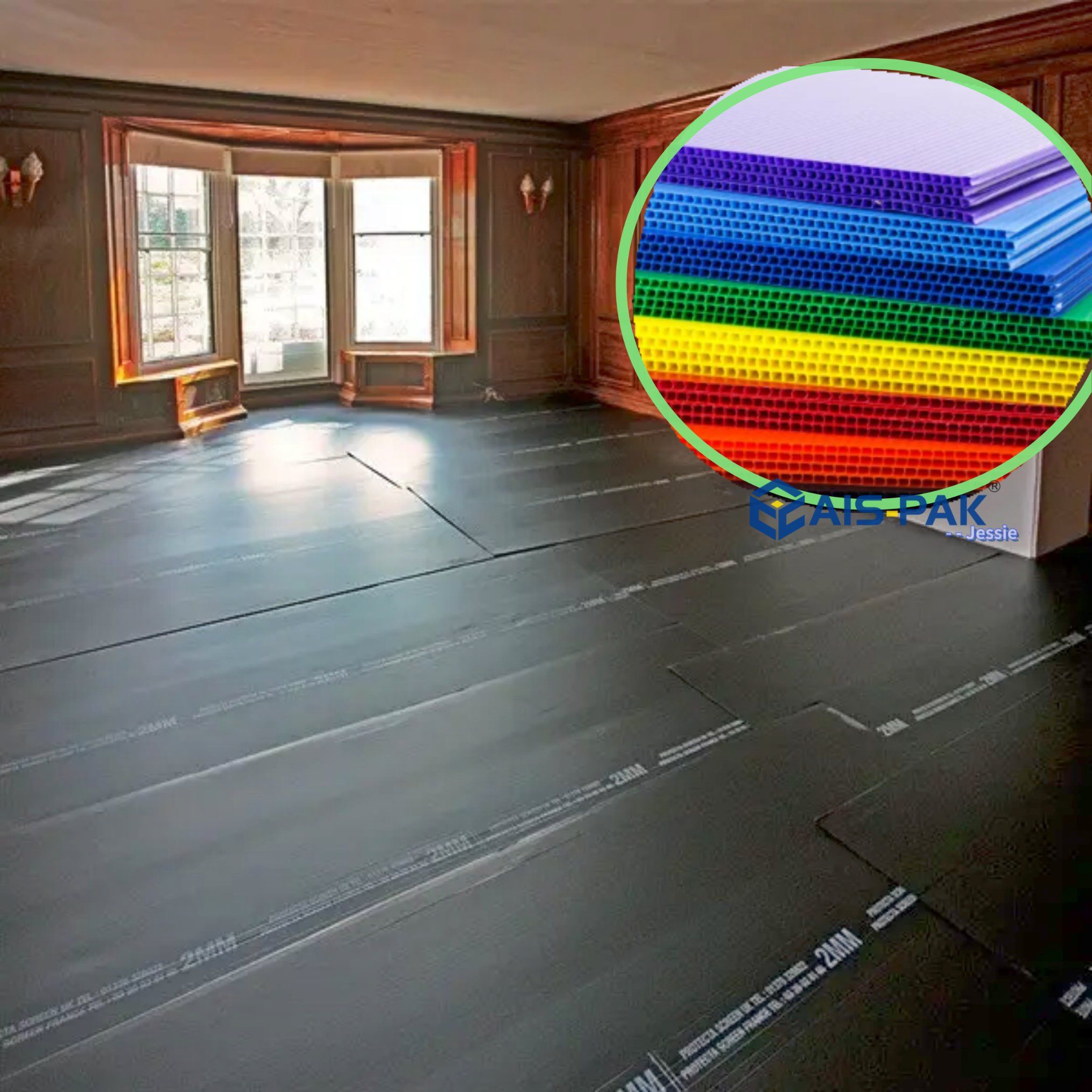 1220× 2440mm Corflute Corrugated Plastic Surface Protection Sheet