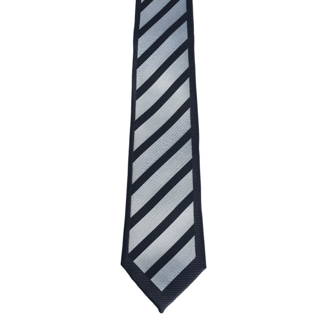 Latest Wod Stripe Design Men's Fashion Micro Poly Skinny Ties