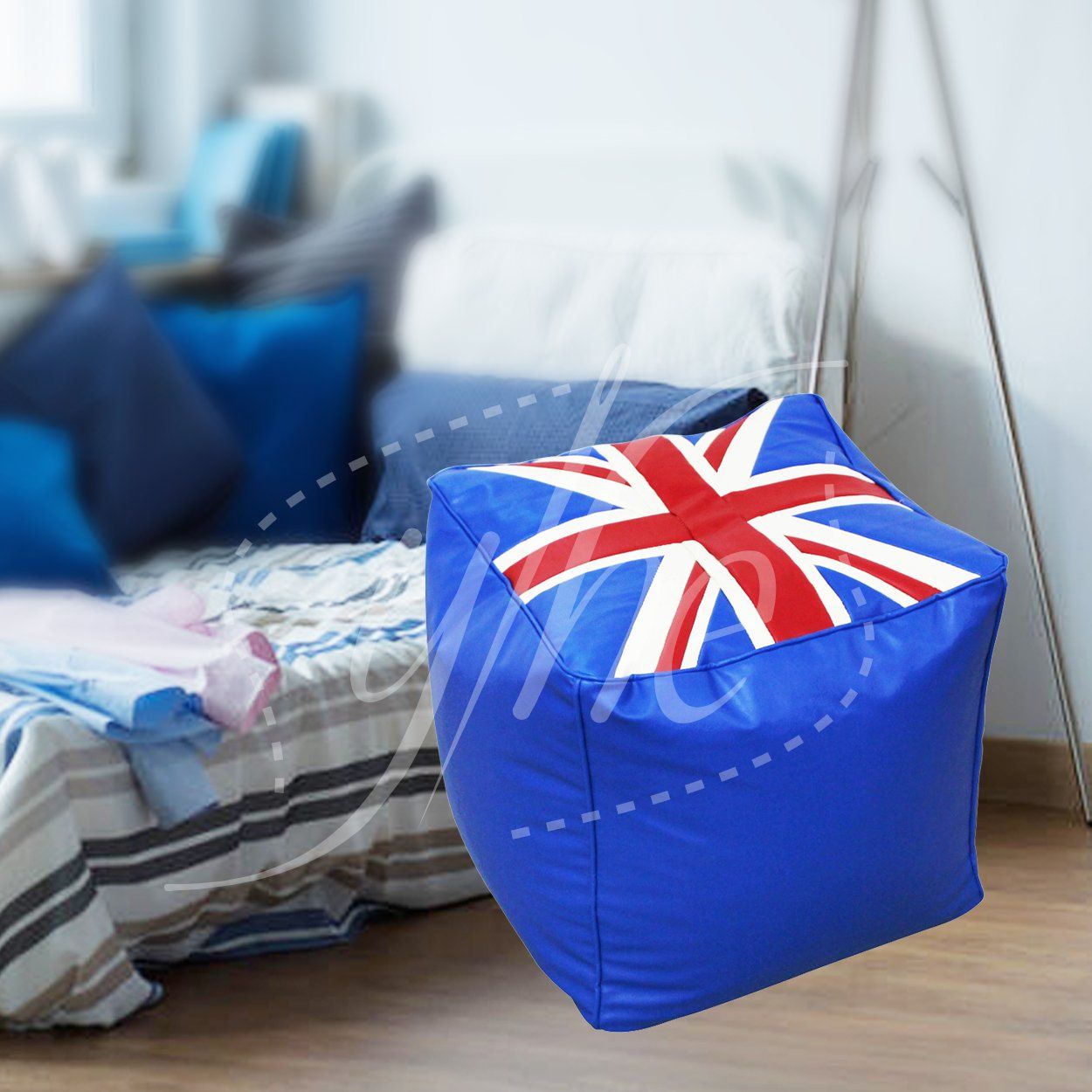 England Flag Printing Cube Bean Bag-Lazy Bone Chair Flfp41