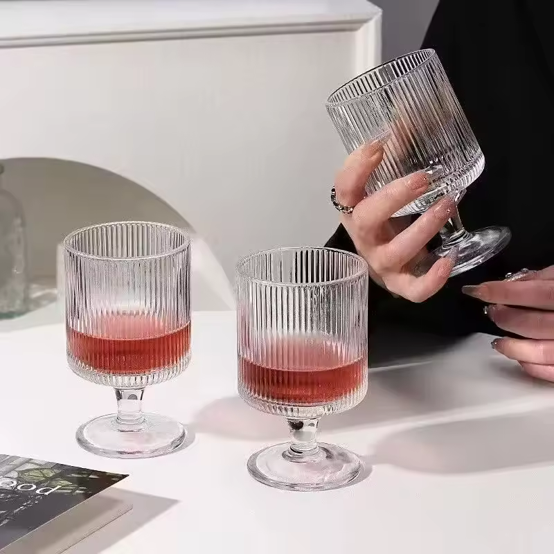 Hot Sale Latest Design Transparent Old Fashioned Glass Goblet For Whiskey And Red Wine Home Bar Decor