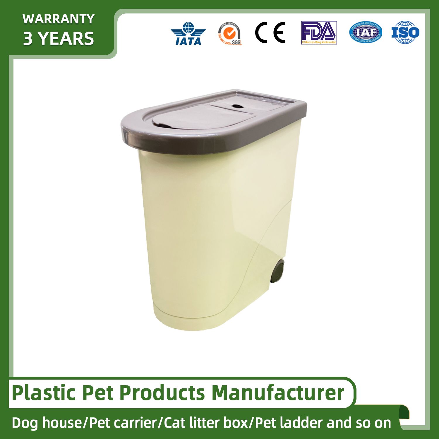 Directly Supplied Dog Food Storage Containers Large Plastic Pet Pantry Bins with Moisture-Proof