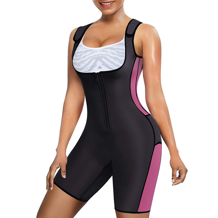 New Women′ S Compression Shapewear Gym Sweat Neoprene Suit, Sports Waist Trainer Bodysuit with Adjustable Straps for Female