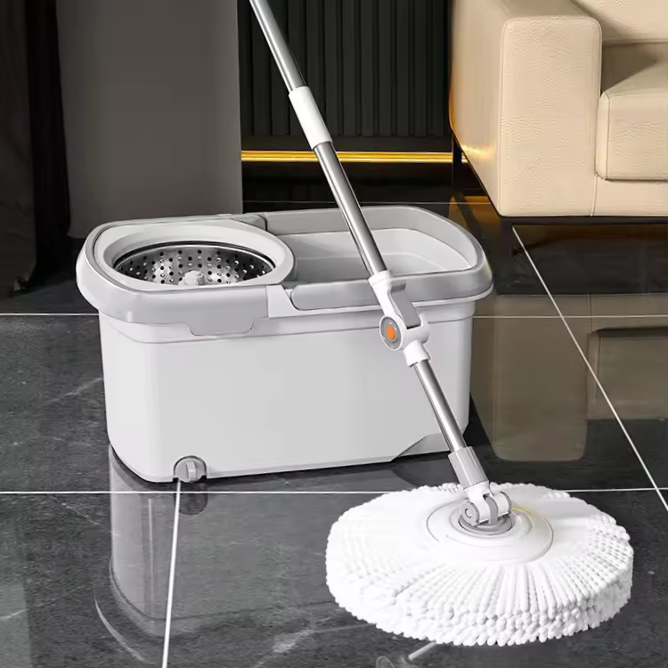 Manufacturer Wholesale Household Cleaning Kit Spin Mop Stainless Steel Microfiber Cloth Bucket Mop