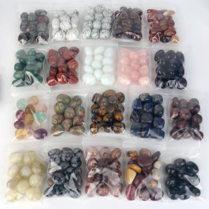 Wholesale Bulk 100g Healing Polished Amethyst Citrine Tumbled Stone in Bags for Home Decoration