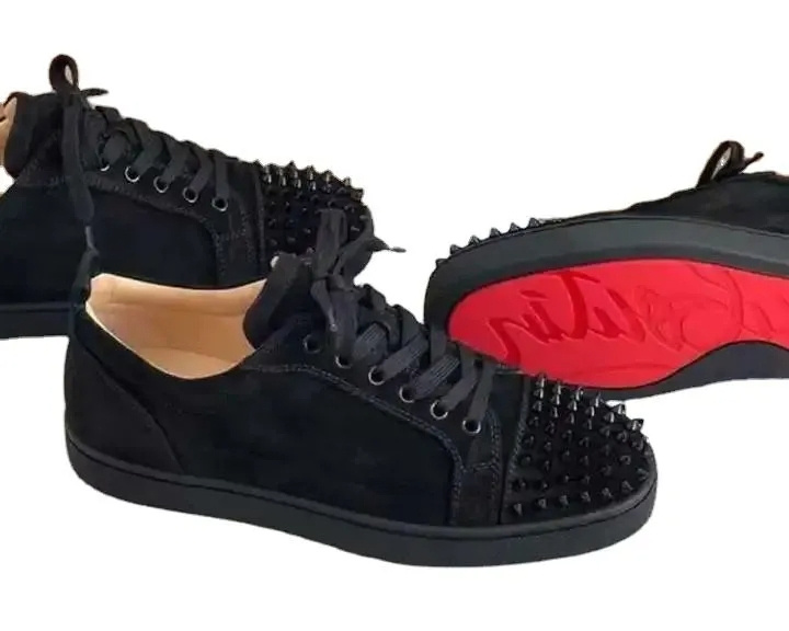 Factory Womens Mens Genuine Leather Red Bottom Designer Shoes Famous Brands Wholesale Thunder Luxury Flat Casual Shoes