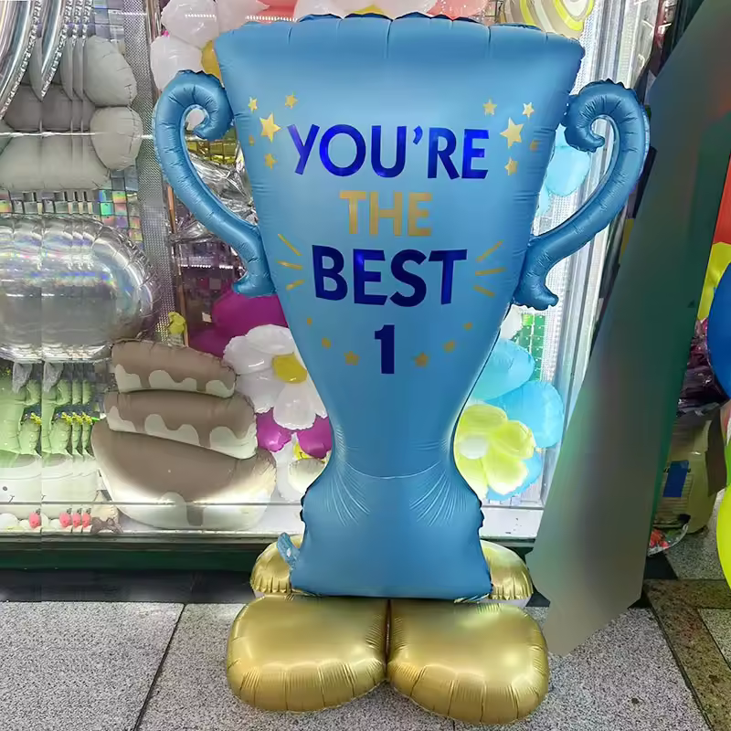 Youlun Wholesale New 60 Inch Big Size You Are The Best 3d Aluminum Foil Standing Balloon For Graduation Dad Mom Party