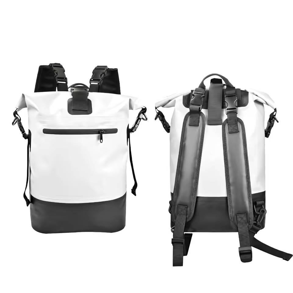 Waterproof Roll-top Dry Pvc 500d Backpack Double Strap Pouch Backpack Sealed Keeps Gear Dry For Casual Outdoor Sports