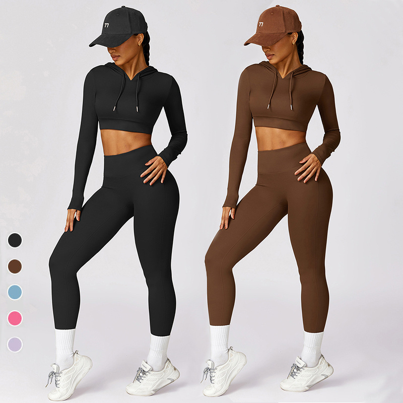 Women's 2PCS Gym Yoga Set Tight Sexy Sports Suit Workout Breathable T Shirts Bra Tank Top Fitness Leggings