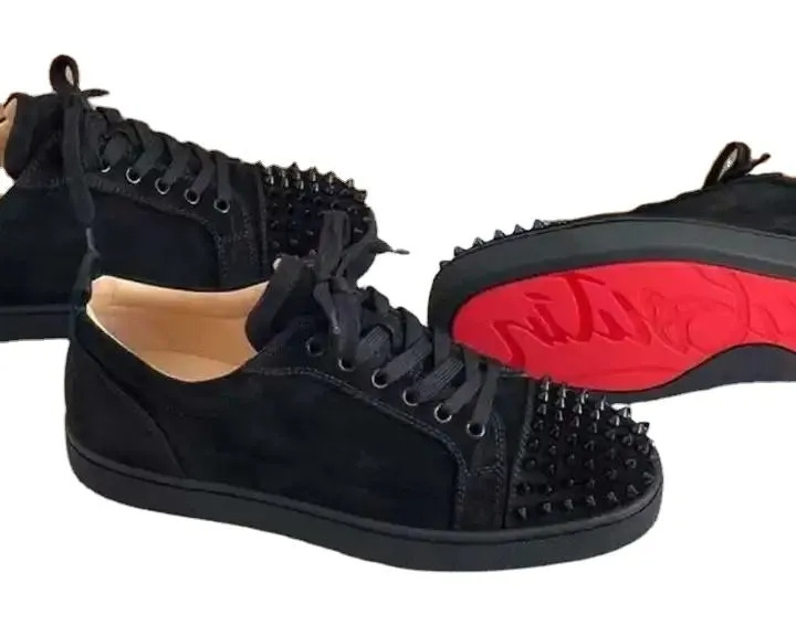 Factory Womens Mens Genuine Leather Red Bottom Designer Shoes Famous Brands Wholesale Thunder Luxury Flat Casual Shoes