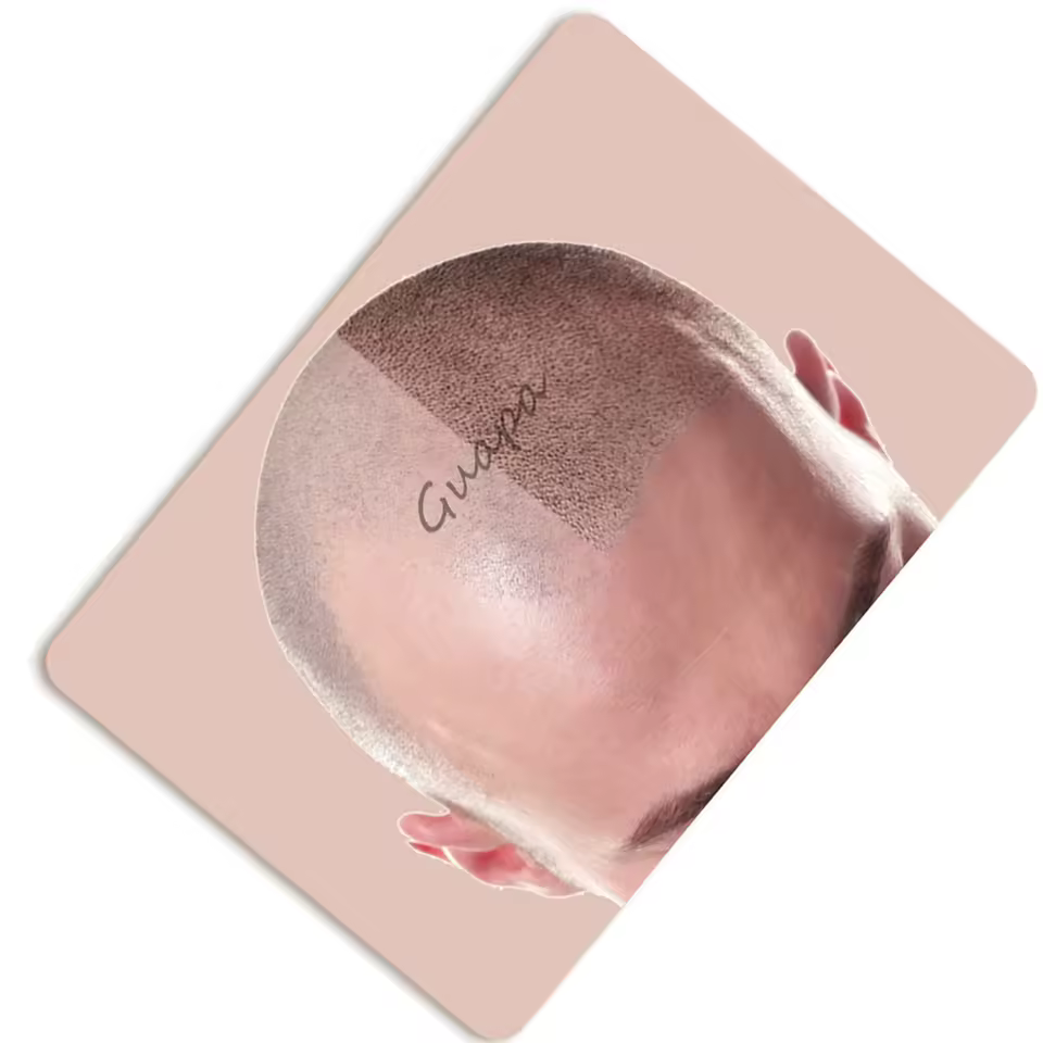 Hot Sale Man Bald Micropigmentattion Practice Skin Male Smp Training Pad Hair Strokes Tattoo Skin For Scalp Smp Practice
