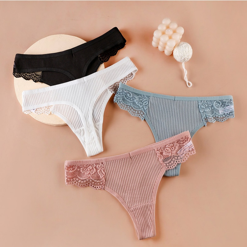 Women's Panties Sexy Underwear Cotton Thong Lingerie Women Low Waist Tanga Panties Thread Thong Panties