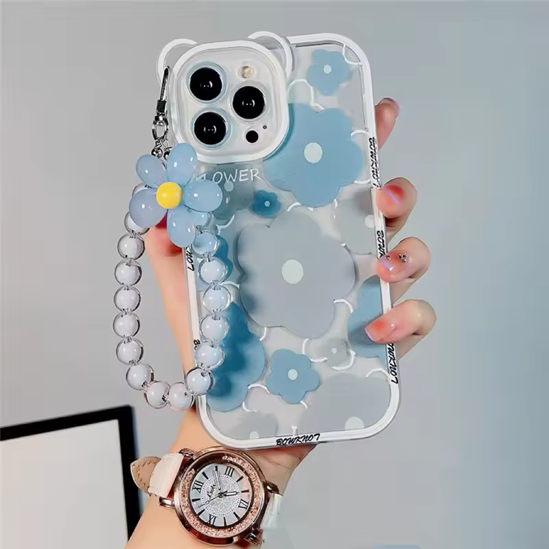 Best Girls' Diamond Decorated Mobile Phone Case With Fur Ball Lanyard Camera-protected Cover Chain