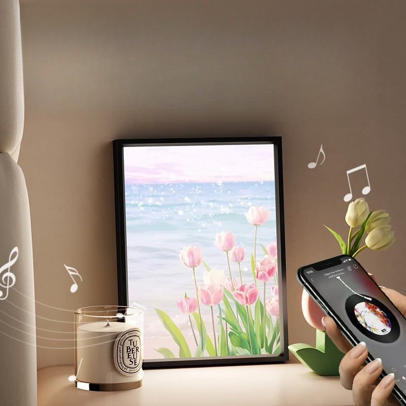Art Painting Speaker Lamp 4000mAh Rechargeable Music Luminous Painting Bt