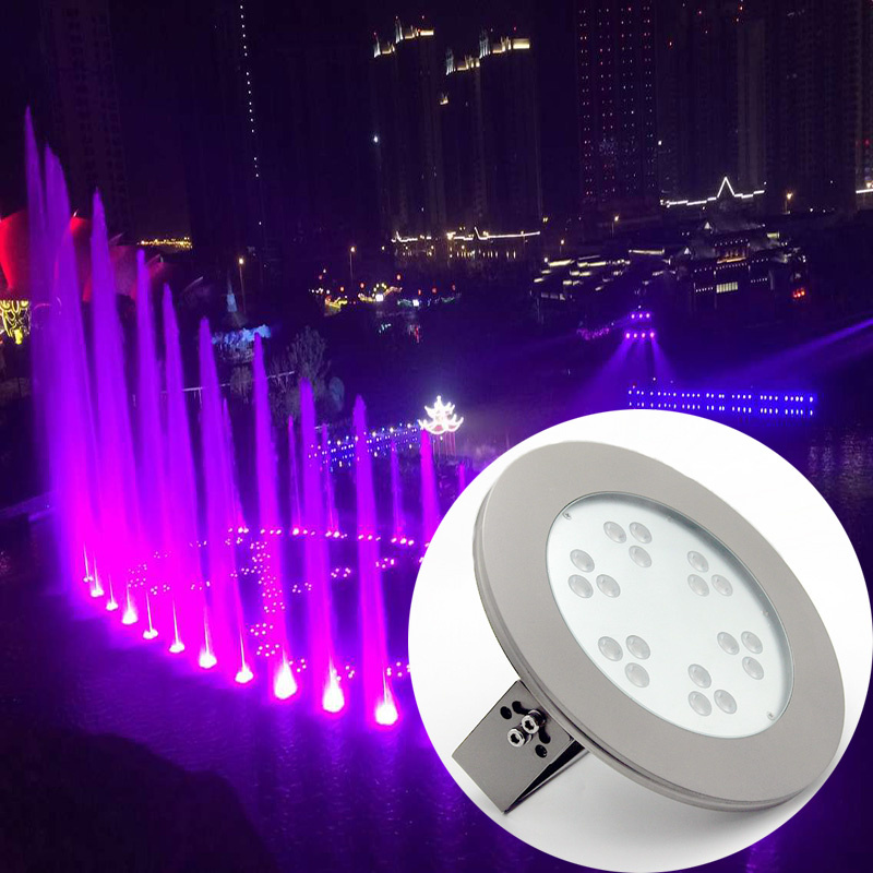 IP68 Waterproof Stainless Steel 24V DMX Monochrome Swimming Pool LED Underwater Light