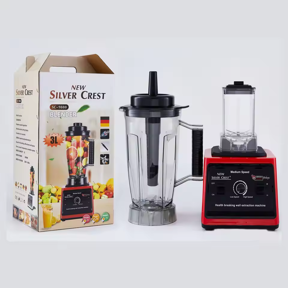Hot Sell 8000w 2 In 1 Silver Crest Commercial Heavy Duty Power Fresh Fruit Juicer Electrical 3l Smoothie Mixer Blender For Home