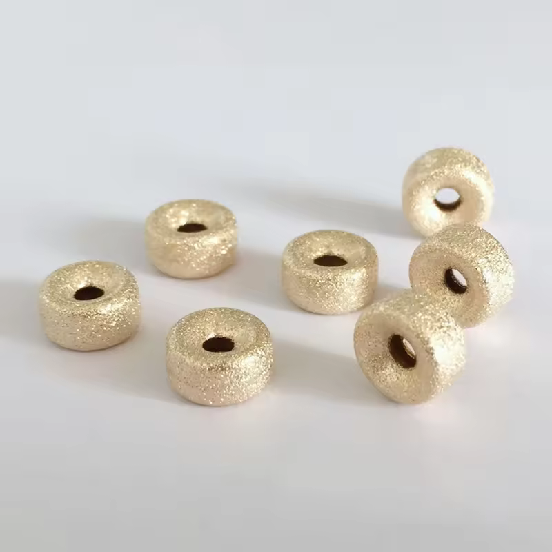No Tarnish Spacer Beads For Jewelry Making Waterproof 14k Gold Filled Stardust Rondell Beads