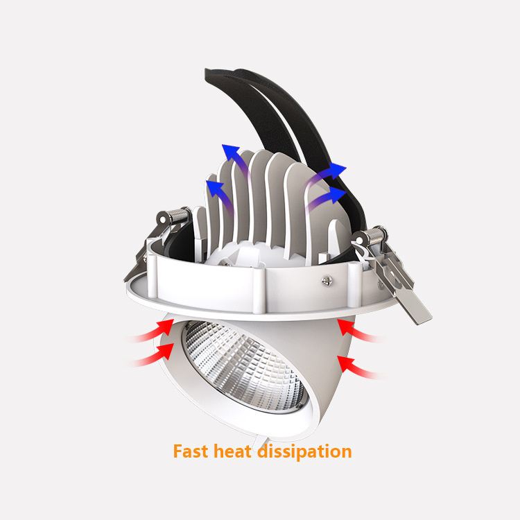 20W 25W Gimable Tiltable Rotatable Adjustble LED Downlight Spotlight for Shoes Clothes Chain Stores Shop Supermarket Commercial Light